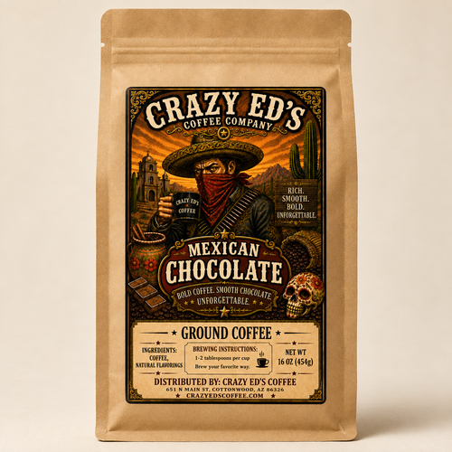 Mexican Chocolate Coffee bag — packaging mockup